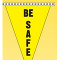 60' String Stock Safety Slogan Pennants - Be Safe